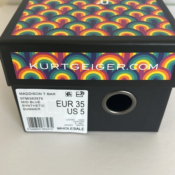 Authentic NWB Kurt Geiger London Maddison  T-Bar Sandal,size 5 - Picture 5 of 5